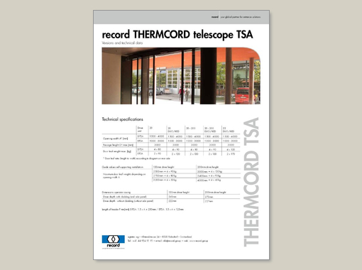 record THERMCORD telescope TSA