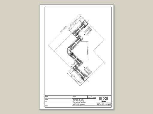 PST20, D-STA, horizontal section with side screen