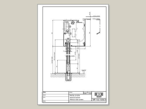 PST20, D-STA, vertical section without side screen