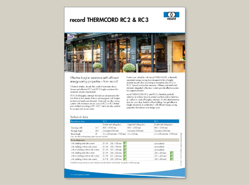 record THERMCORD RC 2 / RC 3
